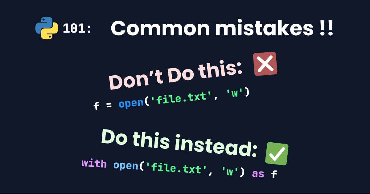 Python 101: 10 Mistakes Beginners Makethumbnail